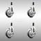 Service Caster 5 Inch 316SS Thermoplastic Rubber Swivel 1 Inch Stem Caster Set Brake SCC SCC-SS316EX20S514-TPRB-TLB-1-4 - alternate 1